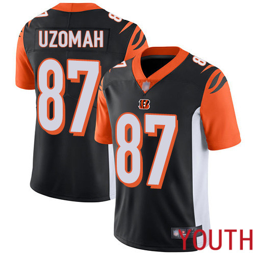 Cincinnati Bengals Limited Black Youth C J  Uzomah Home Jersey NFL Footballl #87 Vapor Untouchable